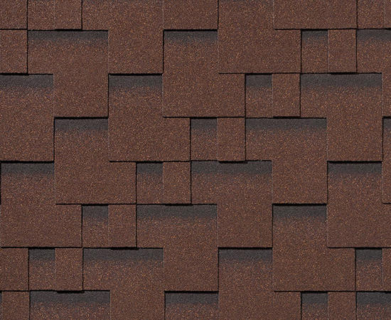 Битумная черепица Roofshield Классик Модерн Коричневый с оттенением